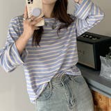 【2023AW新作】ワイドスリーブ ボーダーロングTシャツ | ad thie | 詳細画像3