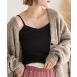 ブラック | ふわふわ裏起毛 インナーキャミソール | ad thie