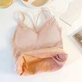 ピンク | カップ付き・あったか 裏起毛キャミソール | ad thie