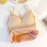 ベージュ | カップ付き・あったか 裏起毛キャミソール | ad thie