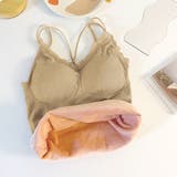 ライトモカ | カップ付き・あったか 裏起毛キャミソール | ad thie