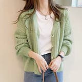 もちもち・Vネック ニットカーディガン | ad thie | 詳細画像3 