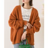 ライトブラウン | ゆったり・カラフル ニットカーディガン | ad thie