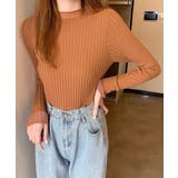 フレアスリーブ リブニットトップス | ad thie | 詳細画像13 