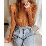 フレアスリーブ リブニットトップス | ad thie | 詳細画像14 