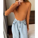 フレアスリーブ リブニットトップス | ad thie | 詳細画像15 