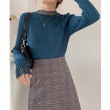 フレアスリーブ リブニットトップス | ad thie | 詳細画像18 