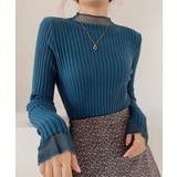 フレアスリーブ リブニットトップス | ad thie | 詳細画像20 