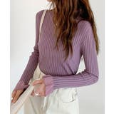 フレアスリーブ リブニットトップス | ad thie | 詳細画像3 