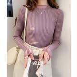 フレアスリーブ リブニットトップス | ad thie | 詳細画像4 