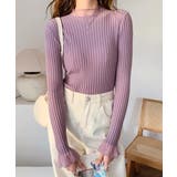 フレアスリーブ リブニットトップス | ad thie | 詳細画像5 