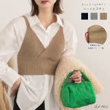 カシュクールデザイン ニットキャミソール | ad thie | 詳細画像1 