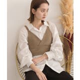 カシュクールデザイン ニットキャミソール | ad thie | 詳細画像8 