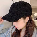 ブラック | もこもこ・深め ボアキャップ | ad thie