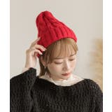 カラフル ケーブル編みニット帽 | ad thie | 詳細画像12 