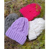 カラフル ケーブル編みニット帽 | ad thie | 詳細画像16 