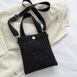 ブラック | コーデュロイ・スクエア ミニショルダーバッグ | ad thie