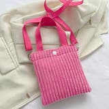 ピンク | コーデュロイ・スクエア ミニショルダーバッグ | ad thie