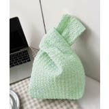 グリーン | ワンハンドル エンボスミニバッグ | ad thie