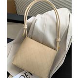 ベージュ | キルティング スクエアハンドバッグ | ad thie