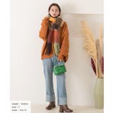 ふんわり起毛 チェック柄マフラー | ad thie | 詳細画像10 