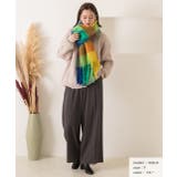 ふんわり起毛 チェック柄マフラー | ad thie | 詳細画像2 