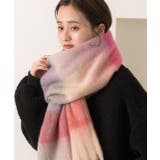 ふんわり起毛 チェック柄マフラー | ad thie | 詳細画像7 