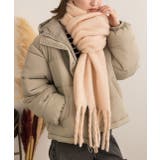 アイボリー | ふんわり起毛 カラーマフラー | ad thie