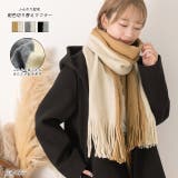 ふんわり起毛  配色切り替えマフラー | ad thie | 詳細画像1 