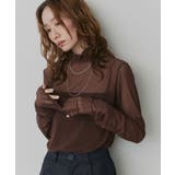 ギャザーデザイン ハイネックシアートップス | ad thie | 詳細画像35 