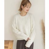 ドット柄・クルーネック ショート丈ニット | ad thie | 詳細画像21 