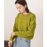 ドット柄・クルーネック ショート丈ニット | ad thie | 詳細画像5 