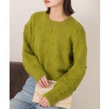 ドット柄・クルーネック ショート丈ニット | ad thie | 詳細画像6 