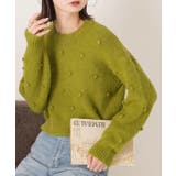 ドット柄・クルーネック ショート丈ニット | ad thie | 詳細画像8 