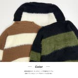 ボートネック シャギーボーダーニット | ad thie | 詳細画像21 