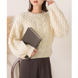 ショート・ボリューム袖 ケーブル編みニット | ad thie | 詳細画像19 