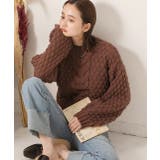 ショート・ボリューム袖 ケーブル編みニット | ad thie | 詳細画像4 