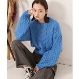 ショート・ボリューム袖 ケーブル編みニット | ad thie | 詳細画像9 