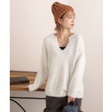 キーネック・ふんわり シャギーニット | ad thie | 詳細画像10 