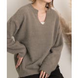 キーネック・ふんわり シャギーニット | ad thie | 詳細画像3 