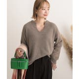 キーネック・ふんわり シャギーニット | ad thie | 詳細画像4 