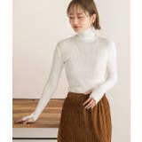 サムホールデザイン ベーシックハイネックニット | ad thie | 詳細画像9 