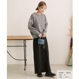 ゆったり・クルーネック 配色ラインデザインニット | ad thie | 詳細画像10 