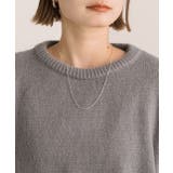 ゆったり・クルーネック 配色ラインデザインニット | ad thie | 詳細画像18 