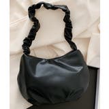 ブラック | ギャザーデザイン ミニショルダーバッグ | ad thie