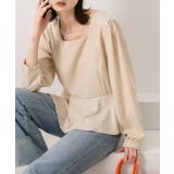 スクエアネック ペプラムトップス | ad thie | 詳細画像10 