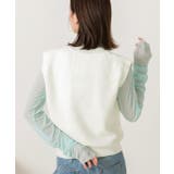 ふんわりやわらかVネックニットベスト | ad thie | 詳細画像15