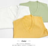 ふんわりやわらかVネックニットベスト | ad thie | 詳細画像19