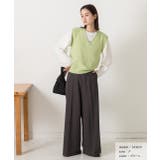 ふんわりやわらかVネックニットベスト | ad thie | 詳細画像2