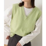 ふんわりやわらかVネックニットベスト | ad thie | 詳細画像4